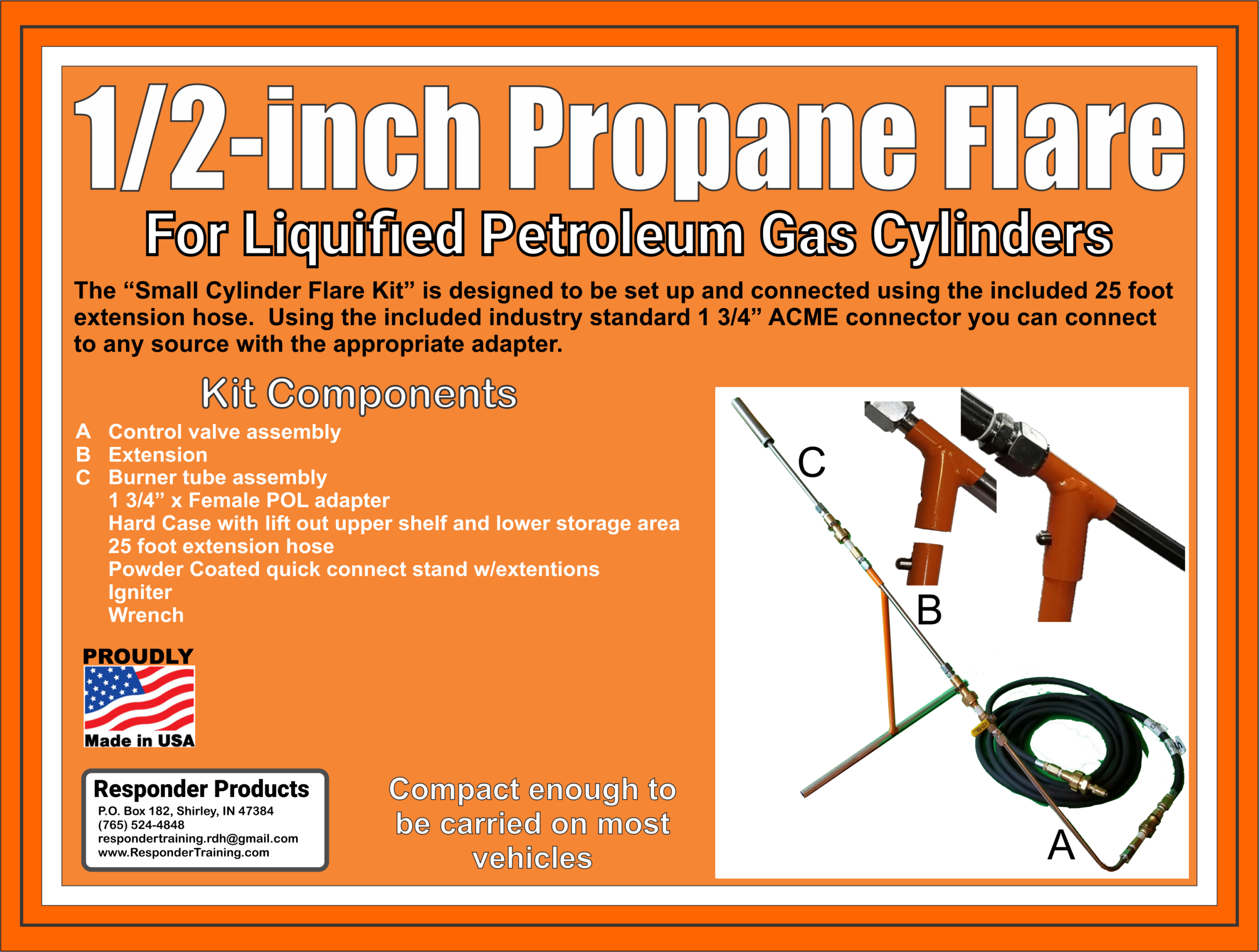 1/2 inch propane flare